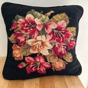 Antique embroidered pillow